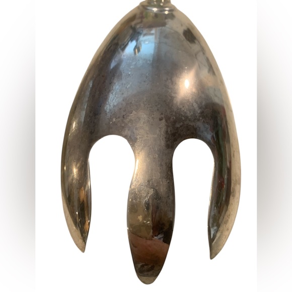 Regal Silver Hong Kong Silver Plated Serving Set Salad 2 Pc Shiny Spoon & Fork - Picture 10 of 14